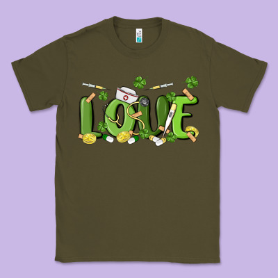 St Patricks Love Nurse Classic Tee Designed By Maliassmallbusiness