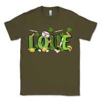 Army Green st patricks love nurse Classic Tee - MaliasSmallBusiness