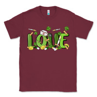 Burgundy st patricks love nurse Classic Tee - MaliasSmallBusiness