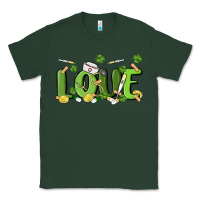 Sports Green st patricks love nurse Classic Tee - MaliasSmallBusiness