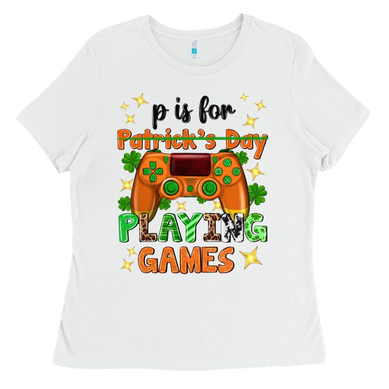 P Is Patrick's Day Playing Games Ladies Tee by Neo Western | Teevron