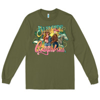 Army Green busy doing cowgirl Long Sleeve Tee - NancyCooperArtShop