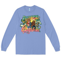 Colony Blue busy doing cowgirl Long Sleeve Tee - NancyCooperArtShop