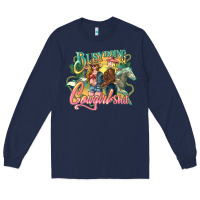 Navy busy doing cowgirl Long Sleeve Tee - NancyCooperArtShop