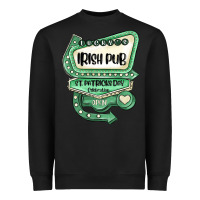 Black st patricks day ırısh pub Heavyweight Sweatshirt - MaliasSmallBusiness
