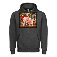 Charcoal Heather Christmas pigs tumbler Zipper Hoodie - Jasminsmagicworld