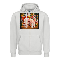 Dove Grey Christmas pigs tumbler Zipper Hoodie - Jasminsmagicworld