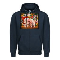 Navy Christmas pigs tumbler Zipper Hoodie - Jasminsmagicworld
