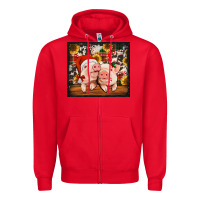 Red Christmas pigs tumbler Zipper Hoodie - Jasminsmagicworld