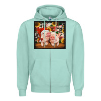 Seafoam Christmas pigs tumbler Zipper Hoodie - Jasminsmagicworld