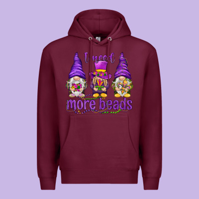 I Need More Beads With Gnomies Premium Hoodie Designed By Howdyjamesfarm