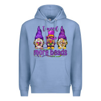 Colony Blue I need more beads with gnomies Premium Hoodie - HowdyJamesFarm
