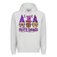 Dove Grey I need more beads with gnomies Premium Hoodie - HowdyJamesFarm