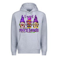 Heather Grey I need more beads with gnomies Premium Hoodie - HowdyJamesFarm