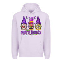 Lilac I need more beads with gnomies Premium Hoodie - HowdyJamesFarm