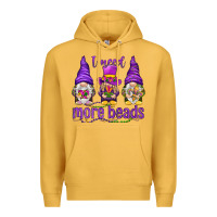 Mustard I need more beads with gnomies Premium Hoodie - HowdyJamesFarm