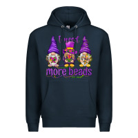 Navy I need more beads with gnomies Premium Hoodie - HowdyJamesFarm