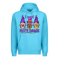 Ocean Blue I need more beads with gnomies Premium Hoodie - HowdyJamesFarm