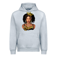 Heather Grey black queen Urban Hoodie - FaDigitalArtStudio