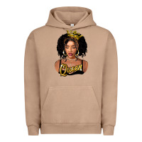 Pigment Burro black queen Urban Hoodie - FaDigitalArtStudio