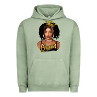 Pigment Oil Green black queen Urban Hoodie - FaDigitalArtStudio