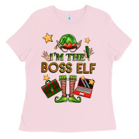 Bubblegum Pink im the boss elf Ladies Tee - FaDigitalArtStudio