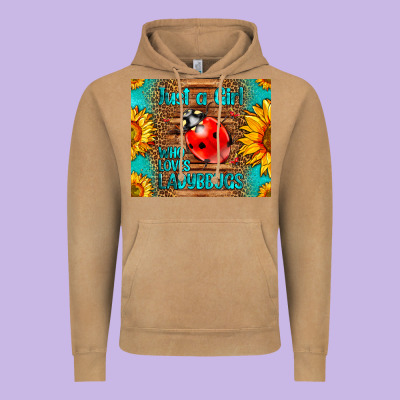 Just A Girl Who Loves Ladybugs Vintage Hoodie Designed By Lillyallendesigns