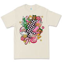 Bone pink christmas lightning bolt Premium Tee - AdoDesignShop