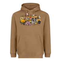 Toasted Coconut farm animals school bus Heavyweight Hoodie - texasbilliewilder