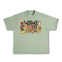 Oil Green softball sister Urban Heavy Tee - MaliasSmallBusiness
