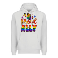 Dove Grey proud ally Premium Hoodie - JahusDesignShop