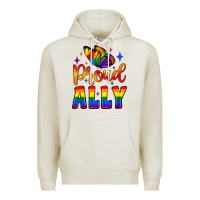 Oatmeal Heather proud ally Premium Hoodie - JahusDesignShop