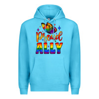 Ocean Blue proud ally Premium Hoodie - JahusDesignShop