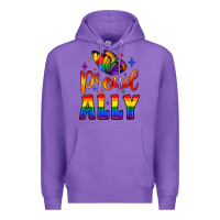 Purple proud ally Premium Hoodie - JahusDesignShop