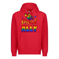 Red proud ally Premium Hoodie - JahusDesignShop
