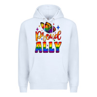 White proud ally Premium Hoodie - JahusDesignShop