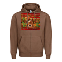 Chestnut western christmas cow tumbler Zipper Hoodie - Jasminsmagicworld