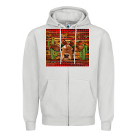 Dove Grey western christmas cow tumbler Zipper Hoodie - Jasminsmagicworld