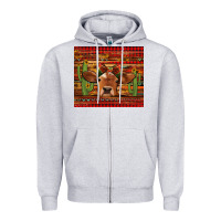 Heather Grey western christmas cow tumbler Zipper Hoodie - Jasminsmagicworld
