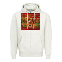 Oatmeal Heather western christmas cow tumbler Zipper Hoodie - Jasminsmagicworld