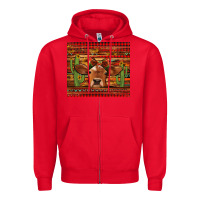 Red western christmas cow tumbler Zipper Hoodie - Jasminsmagicworld