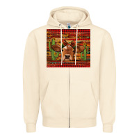 Sandshell western christmas cow tumbler Zipper Hoodie - Jasminsmagicworld