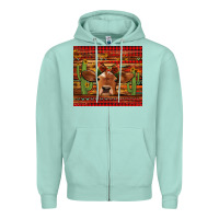 Seafoam western christmas cow tumbler Zipper Hoodie - Jasminsmagicworld