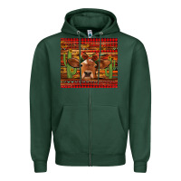 Sports Green western christmas cow tumbler Zipper Hoodie - Jasminsmagicworld
