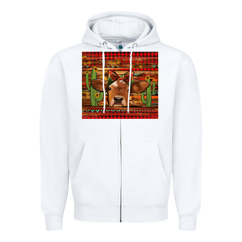 Western Christmas Cow Tumbler Zipper Hoodie by Jasminsmagicworld | Teevron
