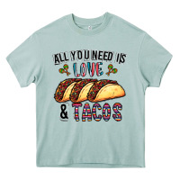 Arona All You Need Is Love And Tacos Heavy Core Tee - CowhideDigitalArt