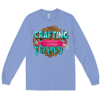 Colony Blue crafting is my therapy Long Sleeve Tee - NancyCooperArtShop
