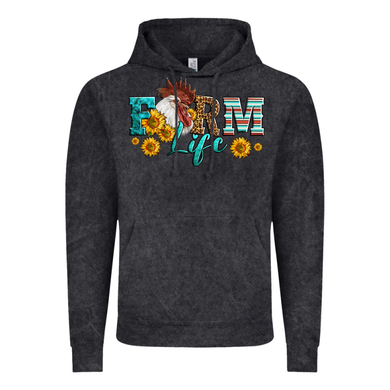 Western Farm Life Rooster Head Vintage Hoodie by LillyAllenDesigns | Teevron