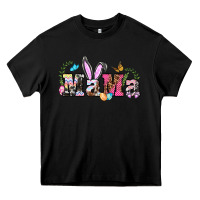 Black easter bunny mama Heavy Core Tee - BarkalooDesign