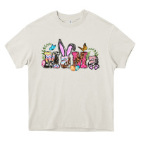 Cream easter bunny mama Heavy Core Tee - BarkalooDesign